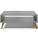 Ver imagem 3 de Mesa de Centro para Sala de Estar Pés Palito Cannes L03 Cinza - Lyam Decor