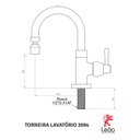 Ver imagem 2 de Torneira de Mesa para Lavatório Bica Pequena 3094 C70 Cromado Leão