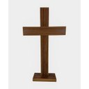 Ver imagem 1 de Crucifixo para Parede ou Mesa de Madeira Jesus Cristo Grande Amor Lindo