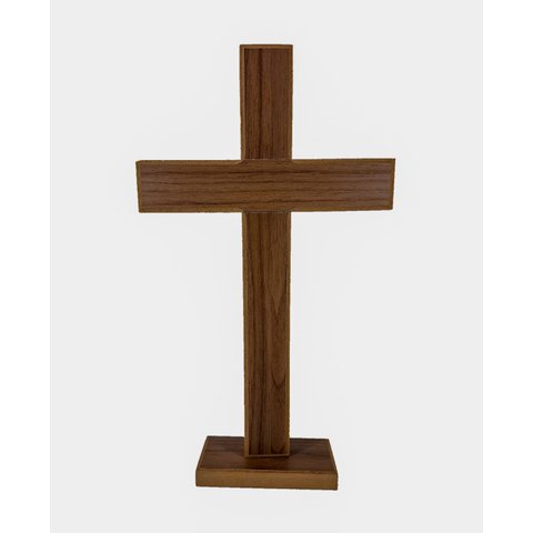Crucifixo para Parede ou Mesa de Madeira Jesus Cristo Grande Amor Lindo