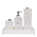 Ver imagem 1 de Kit Lavabo Com 4 Peças Elegance Acrílico Pérola Com Prata