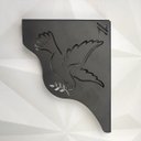 Ver imagem 5 de Par Mãos Francesas Decorativas 20cm Pomba da Paz Divino Espírito Santo Aço Preto