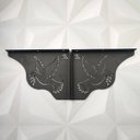 Ver imagem 6 de Par Mãos Francesas Decorativas 20cm Pomba da Paz Divino Espírito Santo Aço Preto