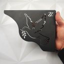 Ver imagem 3 de Par Mãos Francesas Decorativas 20cm Pomba da Paz Divino Espírito Santo Aço Preto