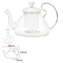 Ver imagem 2 de Chaleira Transparente Vidro Borossilicato C/infusor - 700ml