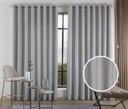 Ver imagem 2 de Cortina Tecido Linho 3,00M De Largura X 2,30M De Altura Cinza Para Sala Ou Quarto