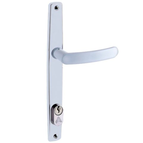 Fechadura Perfil Estreito Branco F2400a - 070601 - Alianca Fech. Perfil Estr/ext. F2400a Branco 0706