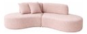 Ver imagem 2 de Sofá Virginia 250cm Luxo Sala Salão 3 Lugares Bouclé:rose/liso