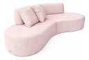 Ver imagem 3 de Sofá Virginia 250cm Luxo Sala Salão 3 Lugares Bouclé:rose/liso