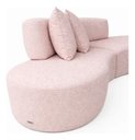 Ver imagem 4 de Sofá Virginia 250cm Luxo Sala Salão 3 Lugares Bouclé:rose/liso
