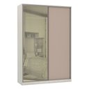 Ver imagem 1 de Guarda-roupa Solteiro Luciane 2 Portas de Correr 3 Gavetas Prime Plus Alumínio com Vidro 8 Cm