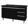 Gabinete Para Pia de 1.50 Metro balcão 100% MDF com Puxador em Alumínio inteiro chapa de 15mm ultima - 1