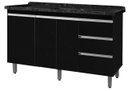 Ver imagem 1 de Gabinete Para Pia de 1.50 Metro balcão 100% MDF com Puxador em Alumínio inteiro chapa de 15mm ultima