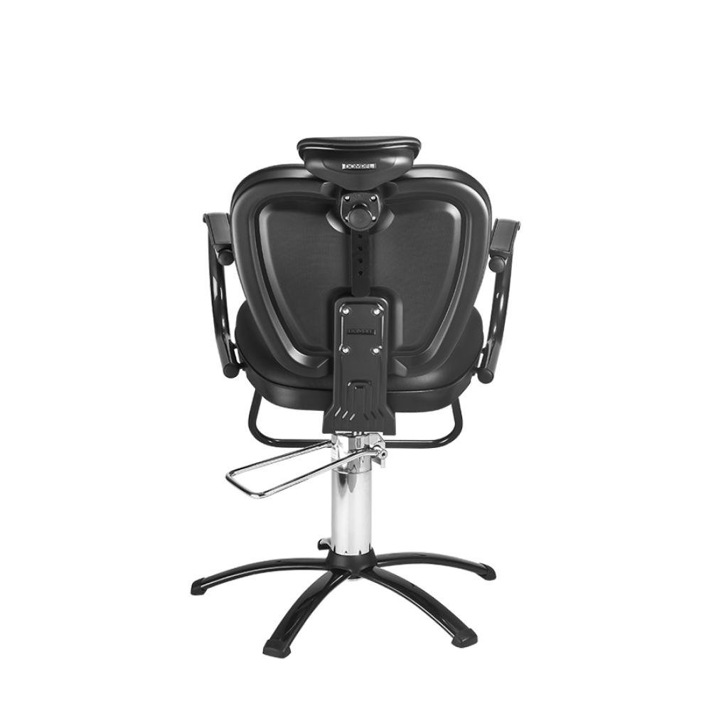 Cadeira de Cabeleireiro Dompel Top Black Fixa Hidráulica Preto - 3