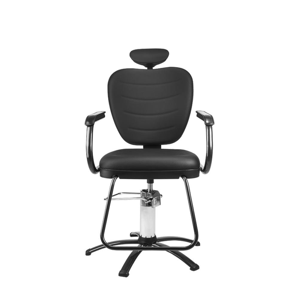 Cadeira de Cabeleireiro Dompel Top Black Fixa Hidráulica Preto - 2