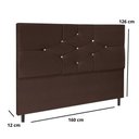 Ver imagem 3 de Cabeceira Estofada Cama Queen 160 Cm Camboriú Suede Marrom