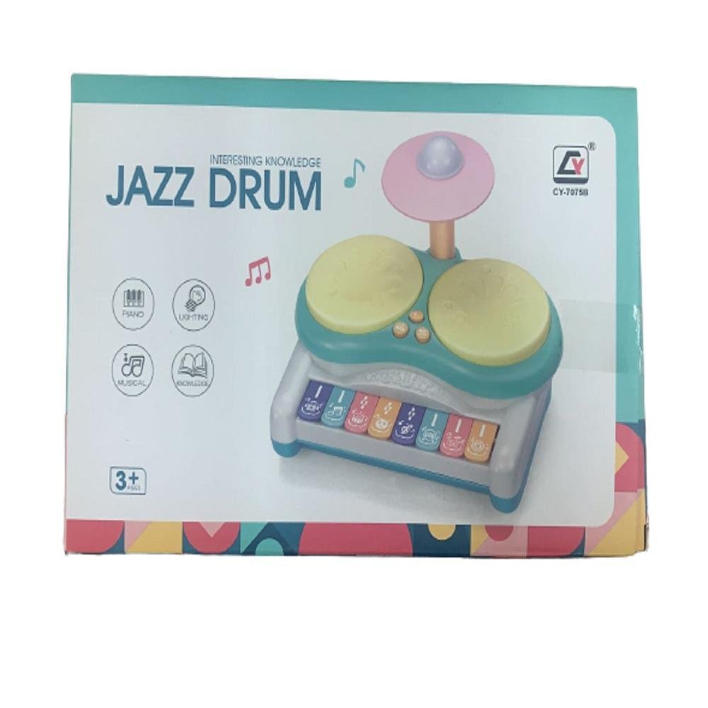 Teclado Infantil Piano Musical Tambor com Musica e Led - Fungame CPO56707