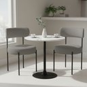 Ver imagem 1 de Cadeira Sala de Jantar Margara Kit 2 em Aço Preto Bouclê Ted D03 - D'Rossi