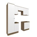 Ver imagem 4 de Lavanderia Modulada Kappesberg Celeste 7 Peças Nogueira/azul 230cm