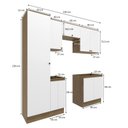Ver imagem 2 de Lavanderia Modulada Kappesberg Celeste 7 Peças Nogueira/azul 230cm