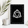 Quadro Decorativo Triquetra 45x34cm:madeira Preta - 2