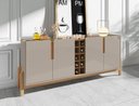 Ver imagem 1 de Aparador Buffet Lizz com Adega 190cm Off White Cedro Marrom