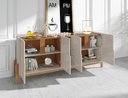 Ver imagem 2 de Aparador Buffet Lizz com Adega 190cm Off White Cedro Marrom