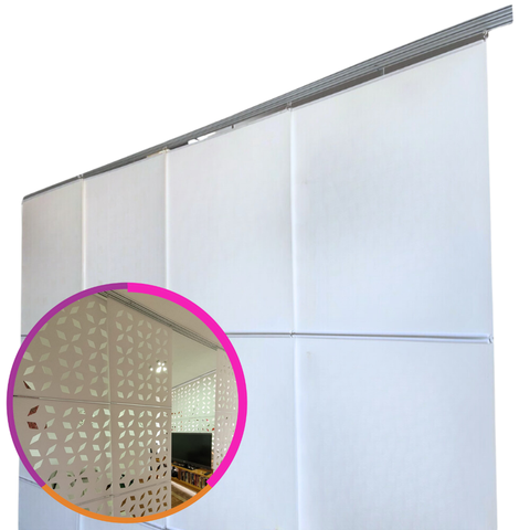 Painel Biombo Divisória de Ambiente Deslizante - 4 Painéis - 70x2,45m