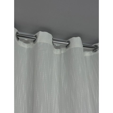 Cortina no Tecido Voil Skala Branco com Forro Microfibra Off White - 2,80l X 2,60a