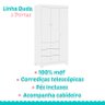 Guarda Roupa Infantil Duda 3 Portas Branco Brilho – Phoenix Baby - 4