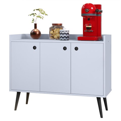 Aparador Cantinho do Café com Três Portas Wood New:branco