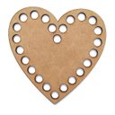 Ver imagem 1 de Kit 20 Base Coração 10cm em Mdf Cru para Cesto Crochê Fio de Malha