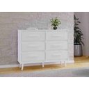 Ver imagem 4 de Cômoda 6 Gavetas Mila com Estilo Retrô Mdp - Branco