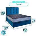 Ver imagem 3 de Kit Cama Box Bau + Cabeceira + Colchão Casal Molas Ensacadas - Petrus - Paropas