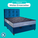 Ver imagem 4 de Kit Cama Box Bau + Cabeceira + Colchão Casal Molas Ensacadas - Petrus - Paropas