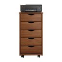 Ver imagem 7 de Gaveteiro Organizador Arquivo Escritório 5 Gav Madeira Lagos Castanho Idimex