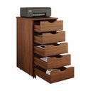 Ver imagem 4 de Gaveteiro Organizador Arquivo Escritório 5 Gav Madeira Lagos Castanho Idimex
