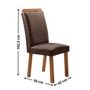 Ver imagem 5 de Mesa de Jantar Milena 180cm Tampo MDF Vidro Canto Copo com 6 Cadeiras Lorena Moderna Mobília