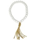 Ver imagem 2 de Enfeite Decorativo Colar Branco em Madeira 52CM MART