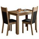 Ver imagem 3 de Conjunto Sala de Jantar Madesa Lola Mesa Tampo de Madeira 2 Cadeiras - Rustic/preto/sintético Preto