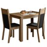 Conjunto Sala de Jantar Madesa Lola Mesa Tampo de Madeira 2 Cadeiras - Rustic/preto/sintético Preto - 3