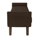 Ver imagem 6 de Puff Recamier Calçadeira 195cm Base Madeira Neville P02 Sintético Marrom - Mpozenato
