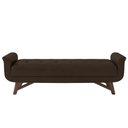 Ver imagem 7 de Puff Recamier Calçadeira 195cm Base Madeira Neville P02 Sintético Marrom - Mpozenato