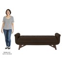Ver imagem 5 de Puff Recamier Calçadeira 195cm Base Madeira Neville P02 Sintético Marrom - Mpozenato