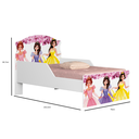 Ver imagem 2 de Mini Cama Juvenil Infantil Lívia Adesivada Das Princesas Resistente de Mdf com Proteção Lateral