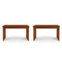 Ver imagem 3 de Conjunto 2 Mesa de Escritório Coorpotativa de Madeira Maciça Moderna Elegante 140 Veneza Castanho