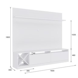 Rack com Painel TV 50" Multimóveis CR25138 Branco - 3