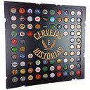 Ver imagem 1 de Quadro Decorativo Porta Tampinhas Preto Coleção Cervejas - Cervejas e Historias Preto
