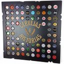 Ver imagem 2 de Quadro Decorativo Porta Tampinhas Preto Coleção Cervejas - Cervejas e Historias Preto
