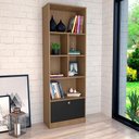 Ver imagem 5 de Estante Livreiro 4 Prateleiras 180x60 B37 Mell Preto Novam